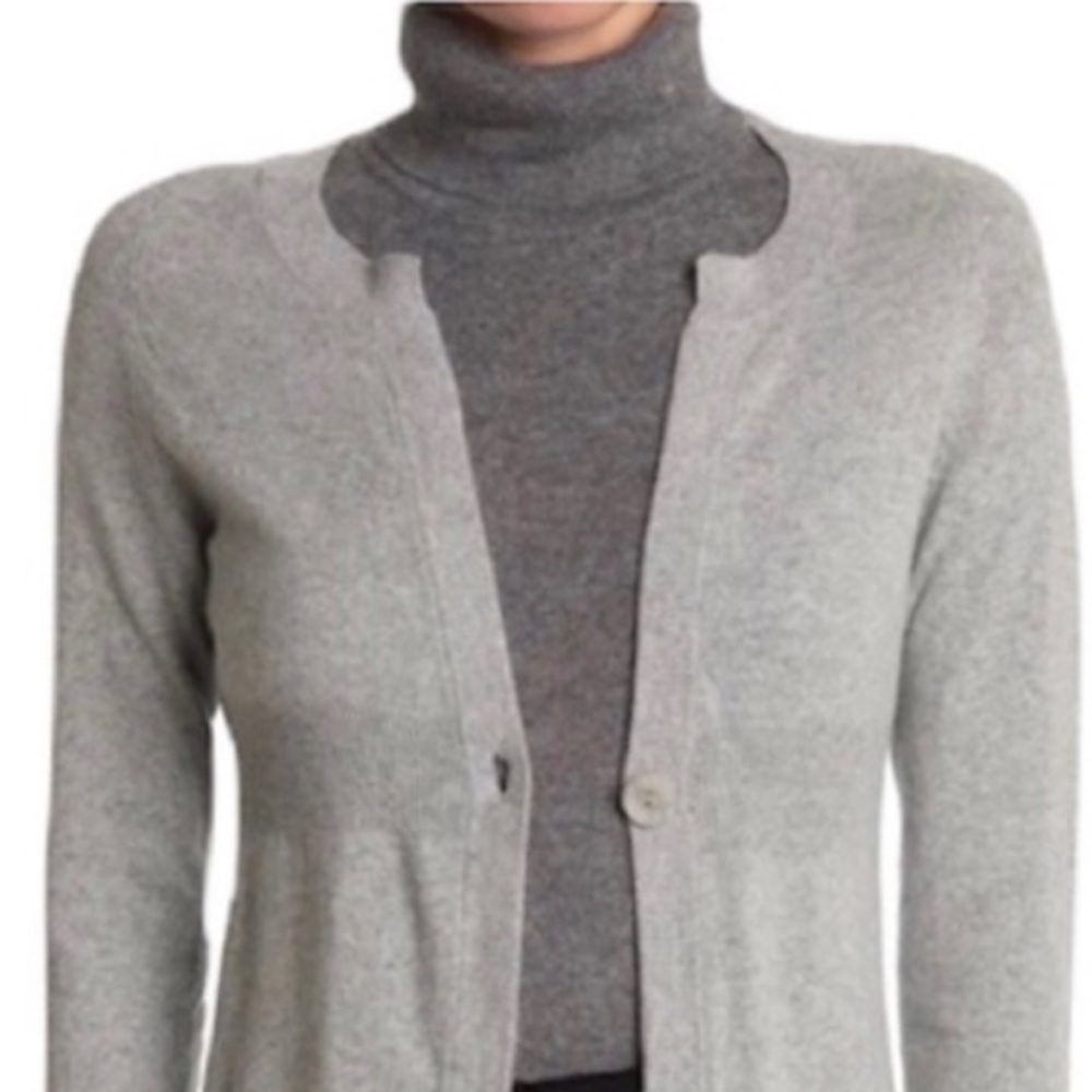 BCBGMaxAzaria Cashmere blend Gray Long Sweater